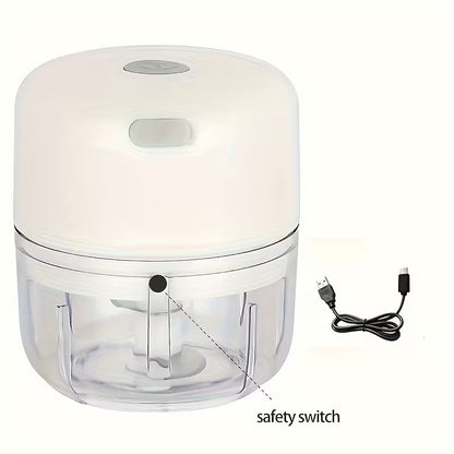 Mini Electric Garlic Chopper | USB Rechargeable | Garlic Ginger Vegetable Mincer