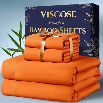 4-Piece Bamboo Cooling Bed Sheet Set