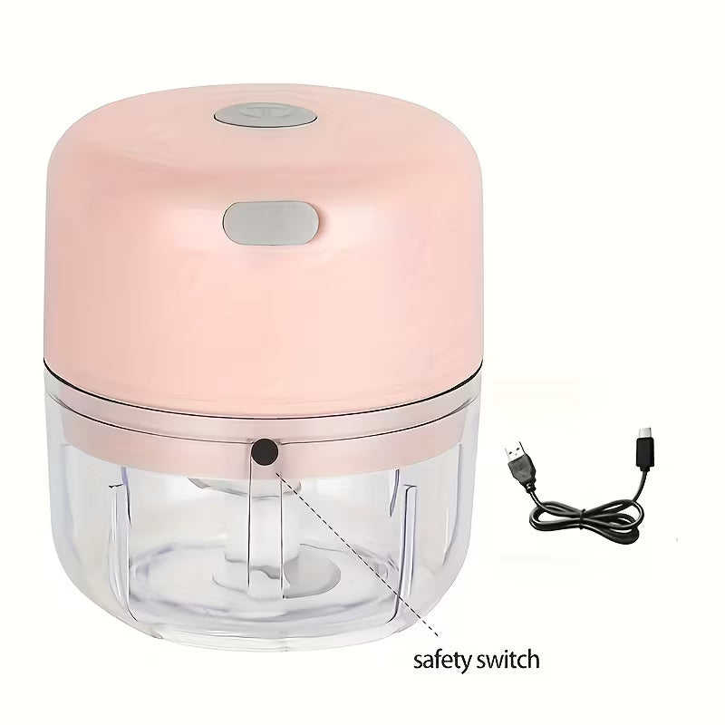 Mini Electric Garlic Chopper | USB Rechargeable | Garlic Ginger Vegetable Mincer