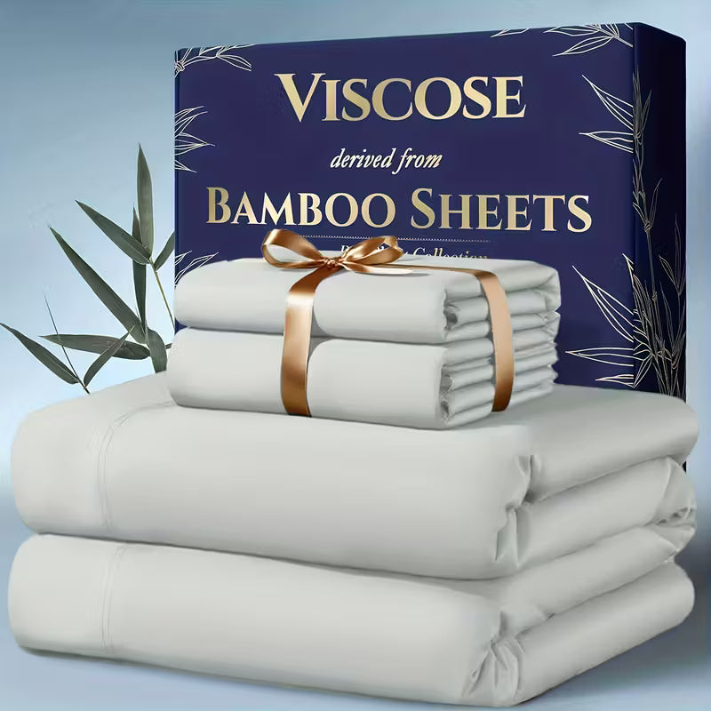 4-Piece Bamboo Cooling Bed Sheet Set