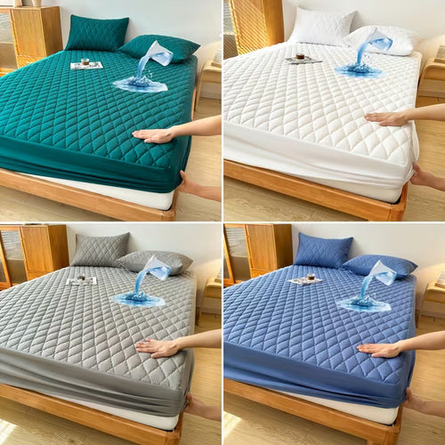 CloudShield Waterproof Mattress Protector — Deep Pocket Fitted Sheet, Noiseless & Ultra-Soft